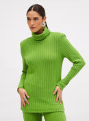 Blusa Ampla Canelada Gola Alta Sommer