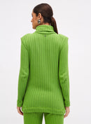 Blusa Ampla Canelada Gola Alta Sommer