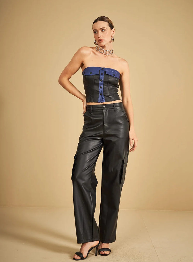Blusa Sem Alças Com Recortes Sommer
