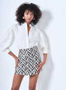 Saia Estampada Joana Cintura Alta Colcci