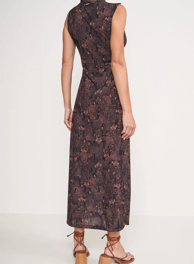 Vestido Longo Estampado Animal Print