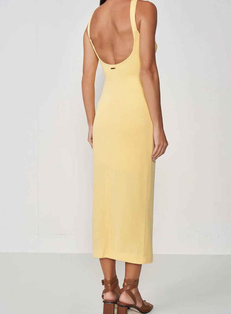 Vestido Midi Slim Crepe Cornish