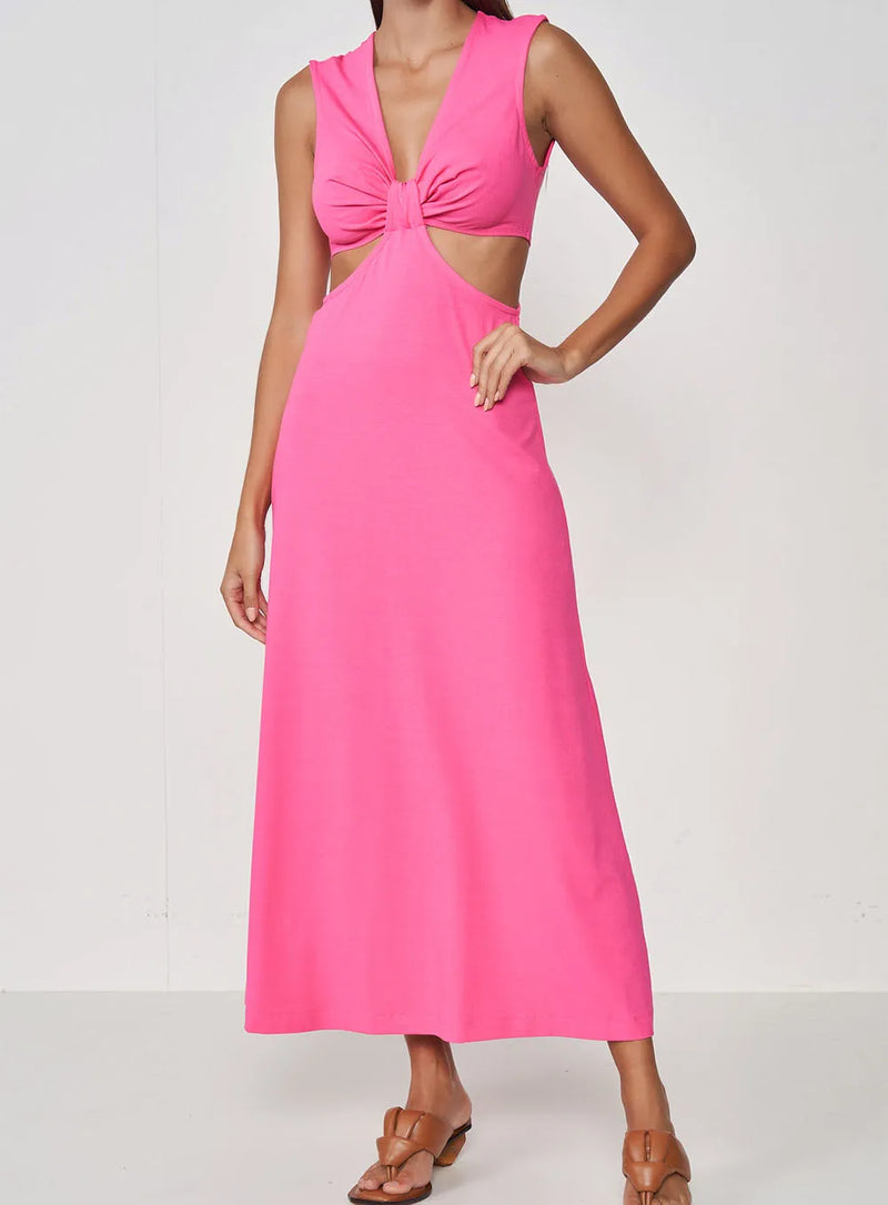 Vestido Midi Cut Out Crepe Verona