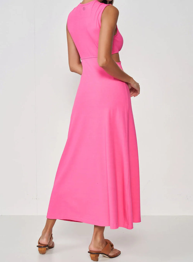 Vestido Midi Cut Out Crepe Verona