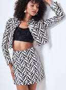 Jaqueta Estampada Com Bolso Colcci