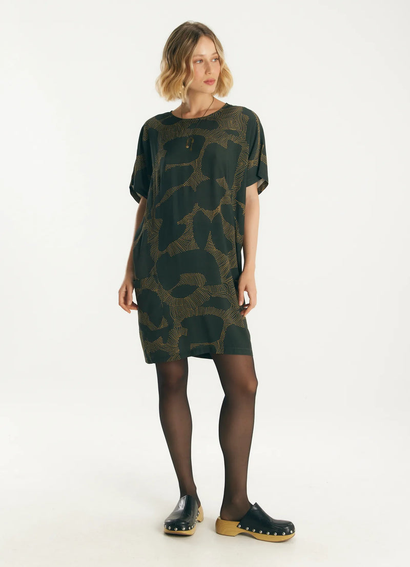 Vestido Cantão t-shirt dress estampado plaza