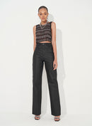 Calça Sarja Resinada Juliette Stretch