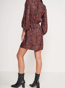 Vestido Colcci Curto Estampado Com Franzido