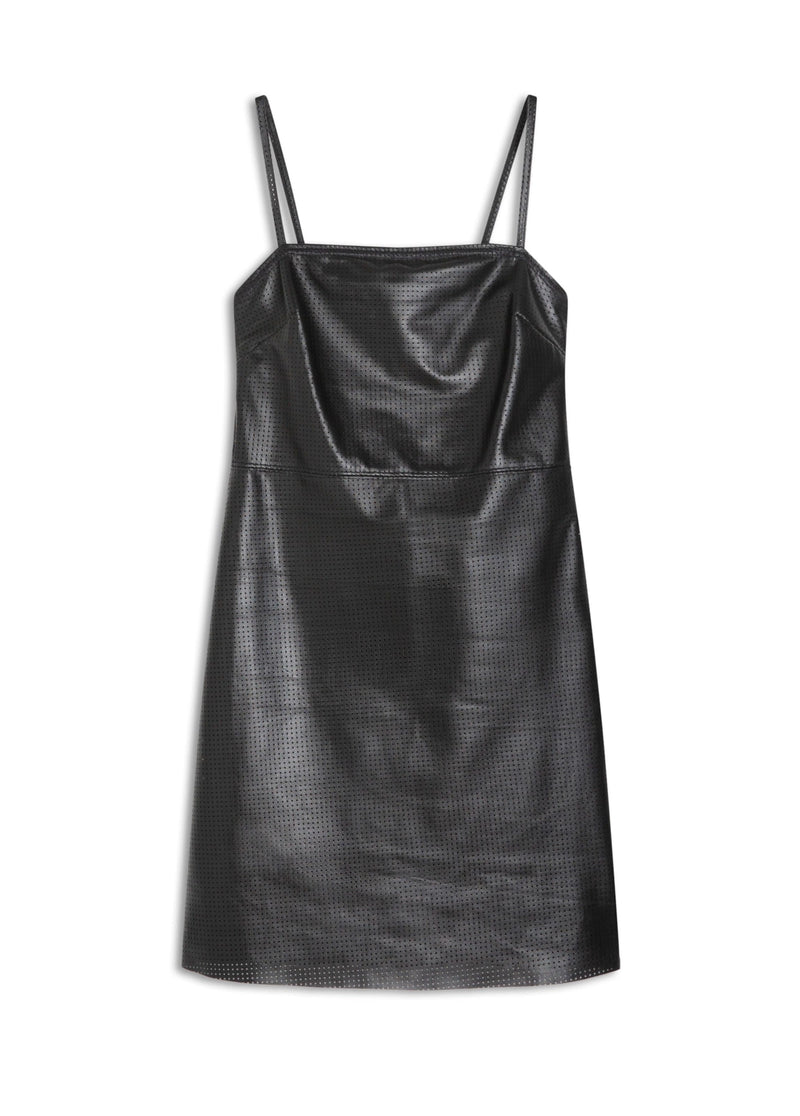 Vestido Couro Mestico Strappy Ellus Preto