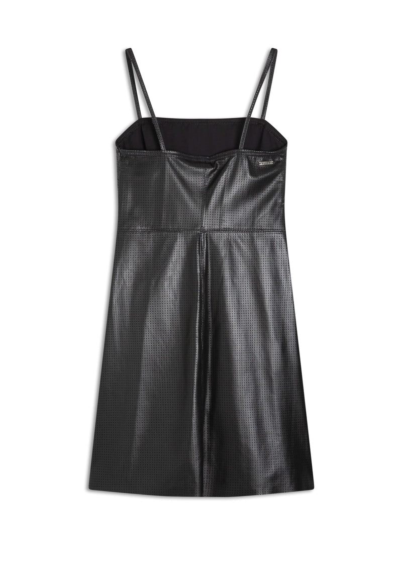 Vestido Couro Mestico Strappy Ellus Preto