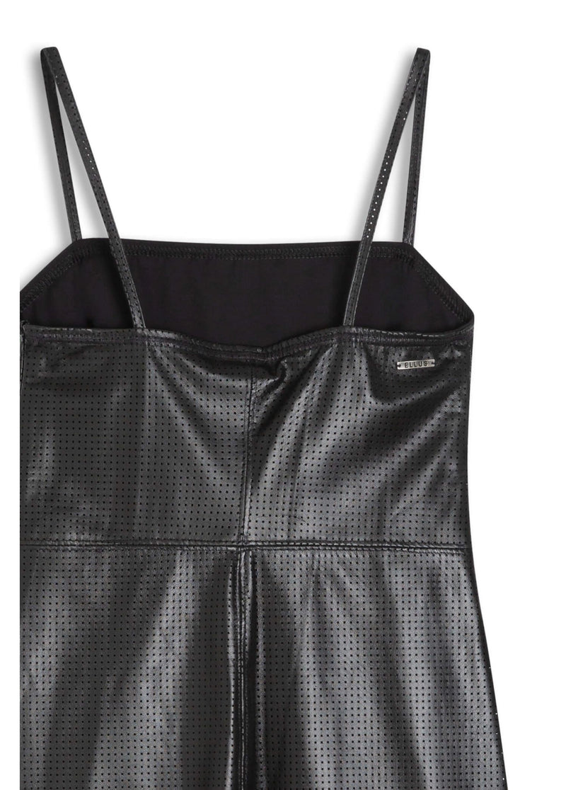 Vestido Couro Mestico Strappy Ellus Preto