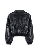Jaqueta Vegan leather Aged Bomber