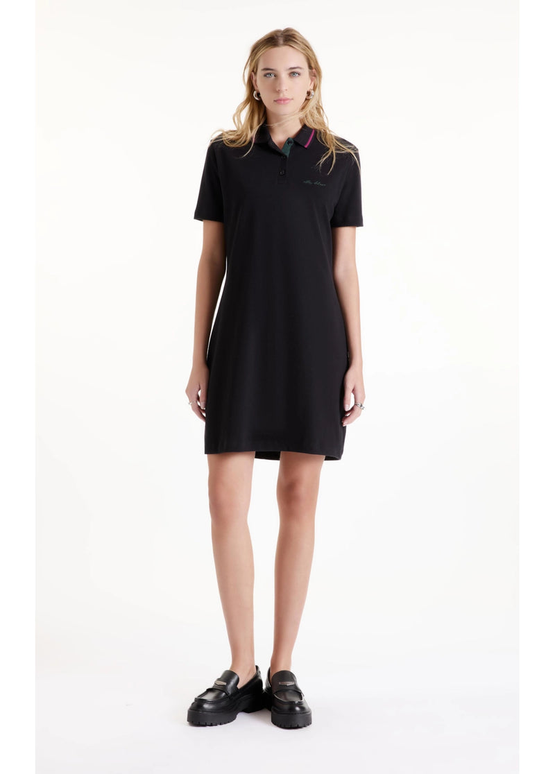 Vestido Piquet Polo Ellus Deluxe Preto