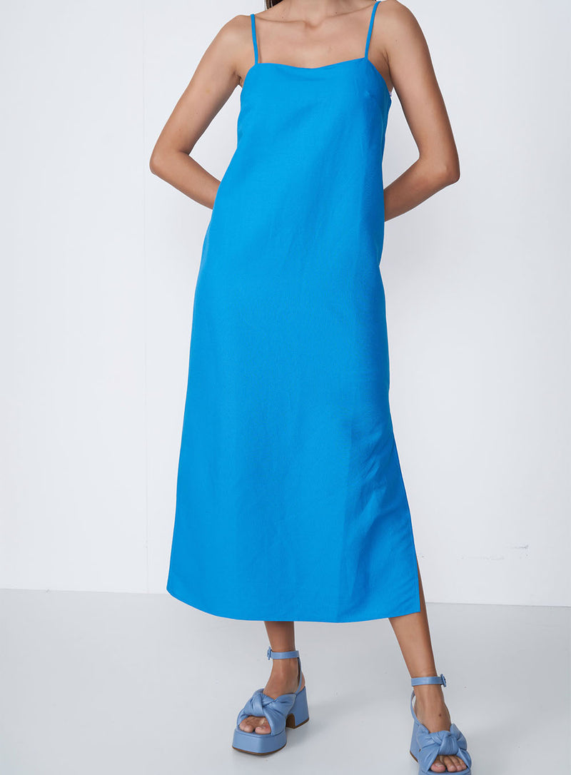 Vestido Colcci Linho Midi Reto