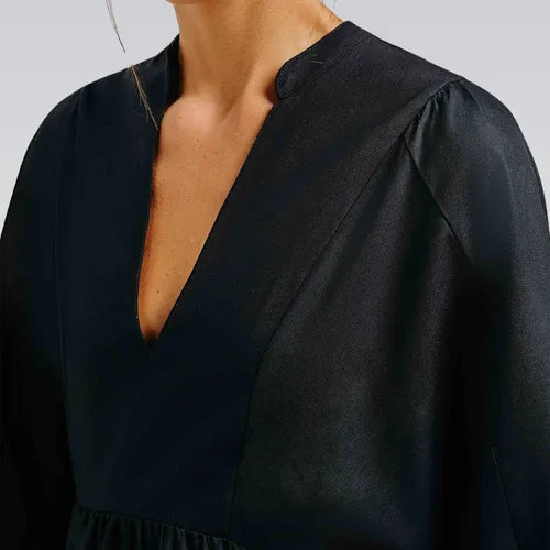 Vestido Longo Evasê Manga 7/8 - Hering - Hajw