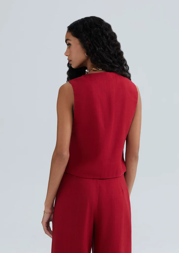 Colete Vermelho Hering Em Alfaiataria Eco