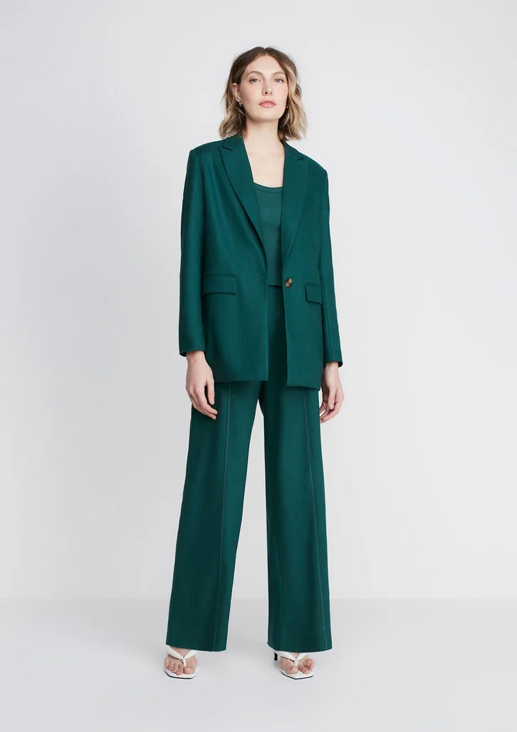 Blazer Verde Dzarm De Alfaiataria Reto Com Bolsos