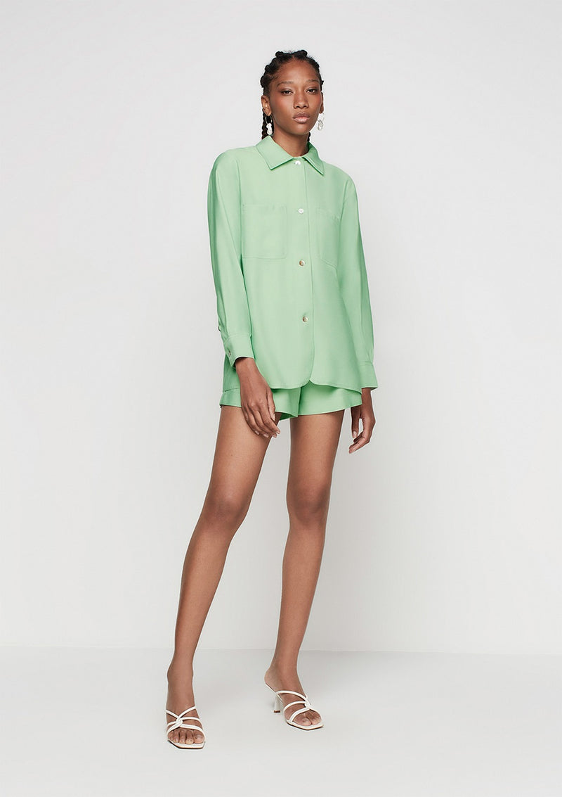 Camisa Dzarm Alongada Manga Longa com Bolsos