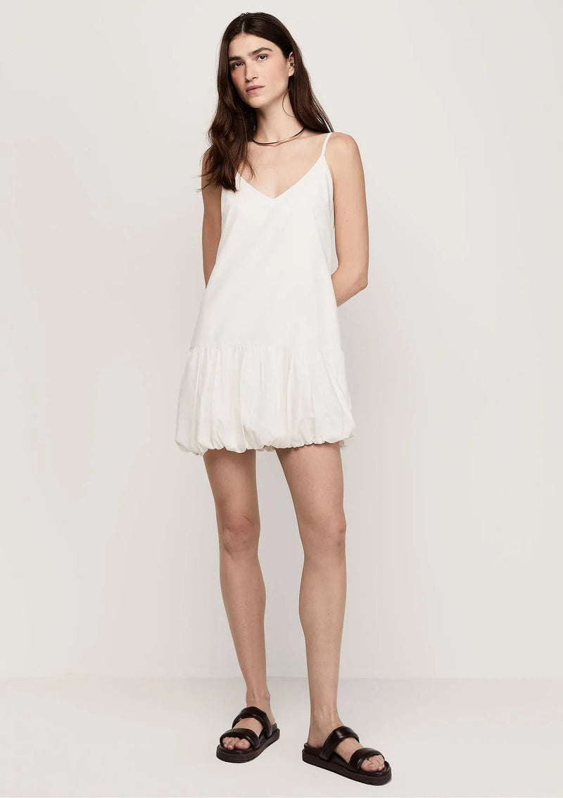 Vestido Tricoline Curto Balonê Dzarm