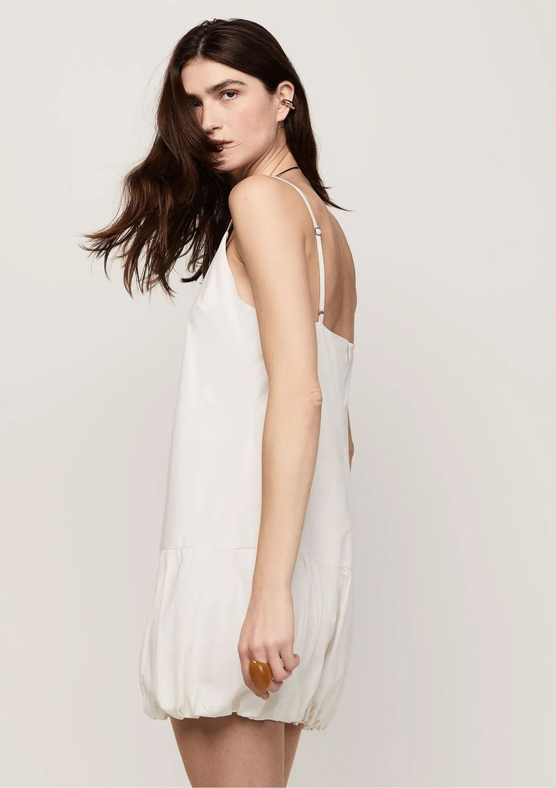 Vestido Tricoline Curto Balonê Dzarm
