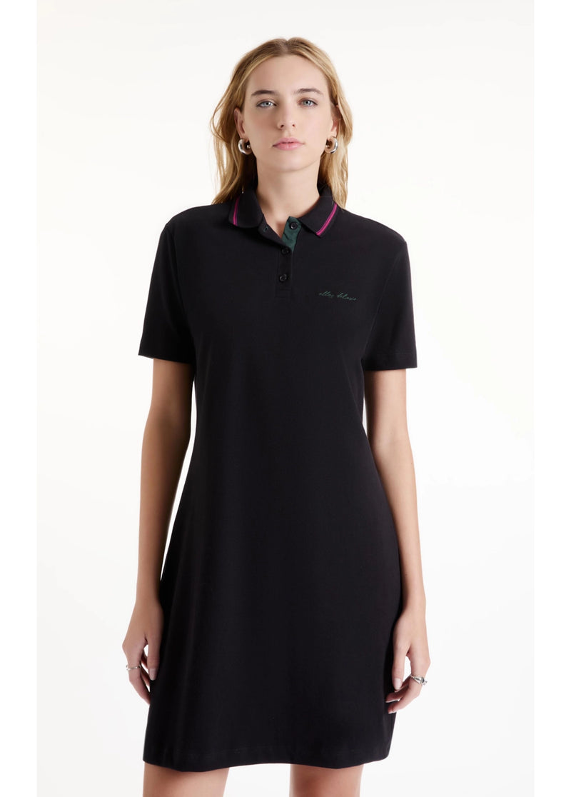 Vestido Piquet Polo Ellus Deluxe Preto