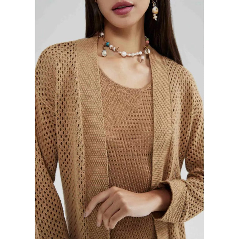 CARDIGAN FEMININO HERING K5L2 5CSI KINEI MARROM