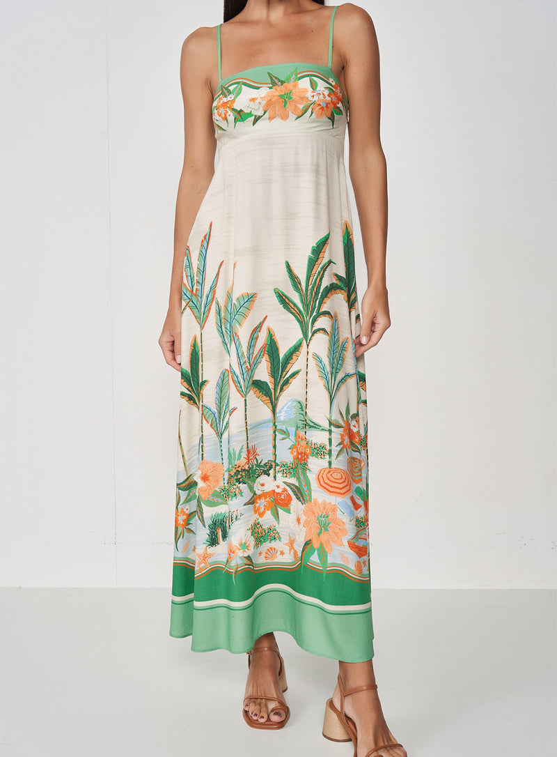 Vestido Comfy Reto Mosaico Com Alças Reguláveis Colcci