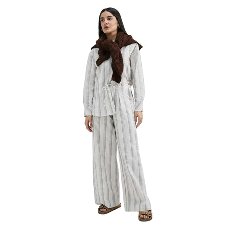 Camisa Feminina Manga Longa Em Algodão Fio Tinto - HERING - KHLM