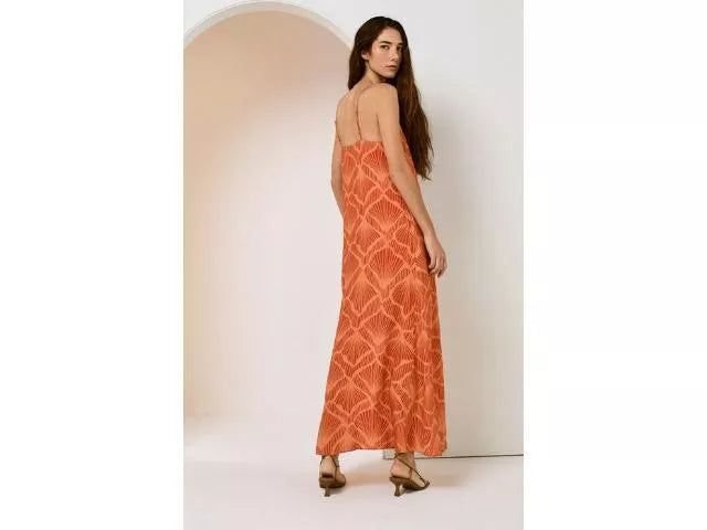 Vestido Feminino Dzarm ZD4L 1Aen Laranja